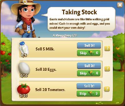 farmville 2 a merry dairy: taking stock rewards, bonus