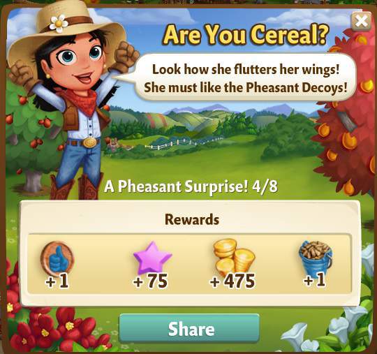 farmville 2 a peasant surprise: a coy decoy rewards, bonus