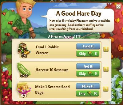 farmville 2 a peasant surprise: a good hare day rewards, bonus