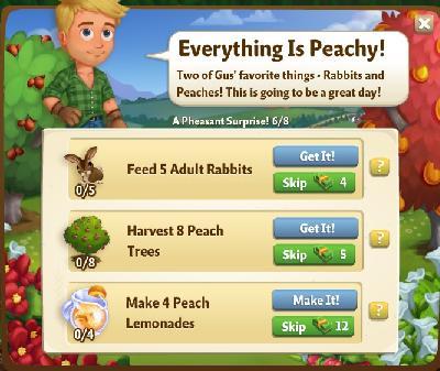 farmville 2 a peasant surprise: everything is peachy rewards, bonus