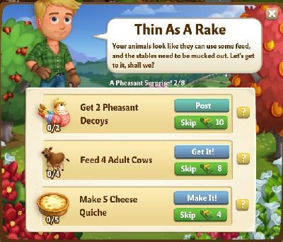 farmville 2 a peasant surprise: thin as a rake rewards, bonus