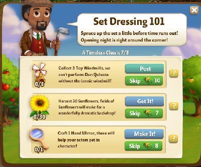 farmville 2 a timeless classic: set dressing 101 rewards, bonus