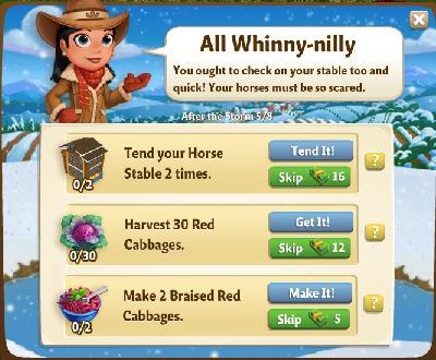 farmville 2 after the  storm: all whinny-nilly rewards, bonus