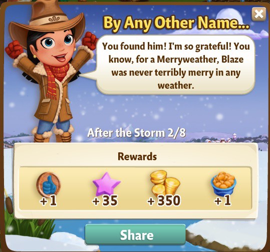 farmville 2 after the  storm: runaway steed rewards, bonus