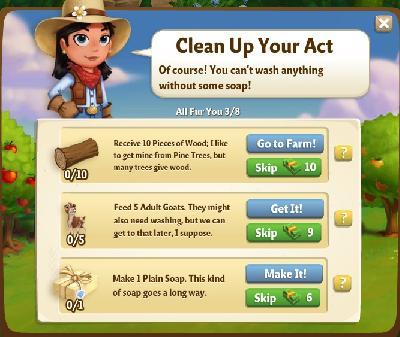 farmville 2 all fur you: clean up your act rewards, bonus