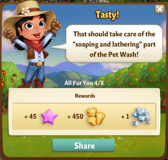 farmville 2 all fur you: hair today, pecan tomorrow rewards, bonus