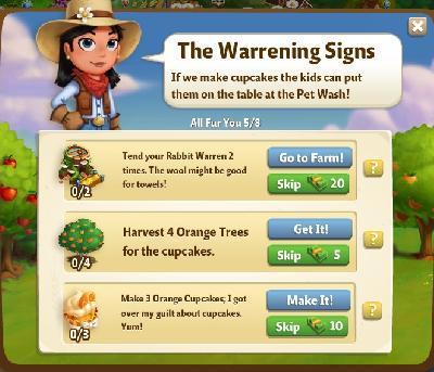 farmville 2 all fur you: the warrening signs rewards, bonus