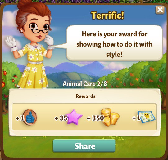 farmville 2 animal care: filly up with happiness rewards, bonus