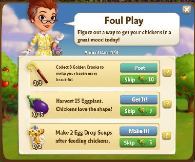 farmville 2 animal care: foul play rewards, bonus