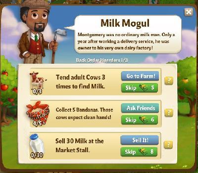 farmville 2 back order hoarders: milk mogul part 1 of 3 rewards, bonus