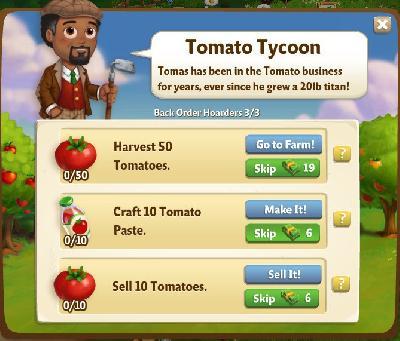 farmville 2 back order hoarders: tomato tycoon part 3 of 3 rewards, bonus