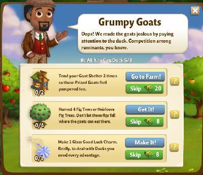 farmville 2 bee all you can duck: grumpy goats rewards, bonus