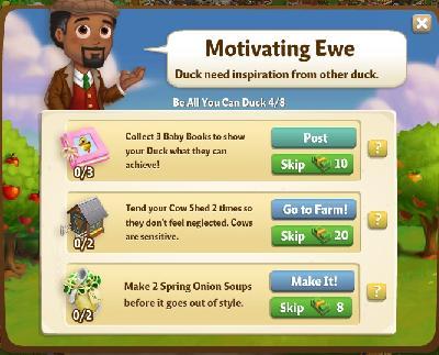 farmville 2 bee all you can duck: motivating ewe rewards, bonus