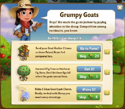 farmville 2 be all you can sheep: grumpy goats rewards, bonus