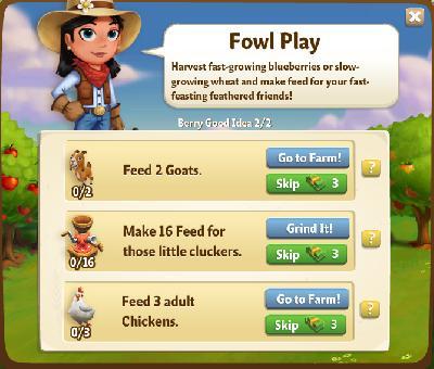 farmville 2 berry good idea: fowl play rewards, bonus