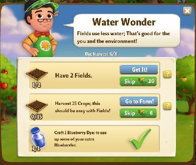 farmville 2 big harvest: water wonder rewards, bonus