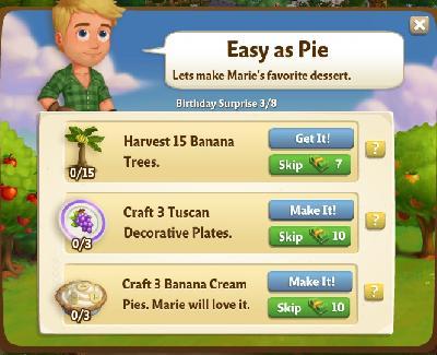 farmville 2 birthday surprise: easy as pie rewards, bonus