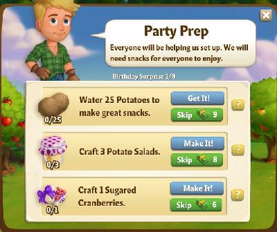 farmville 2 birthday surprise: party prep rewards, bonus