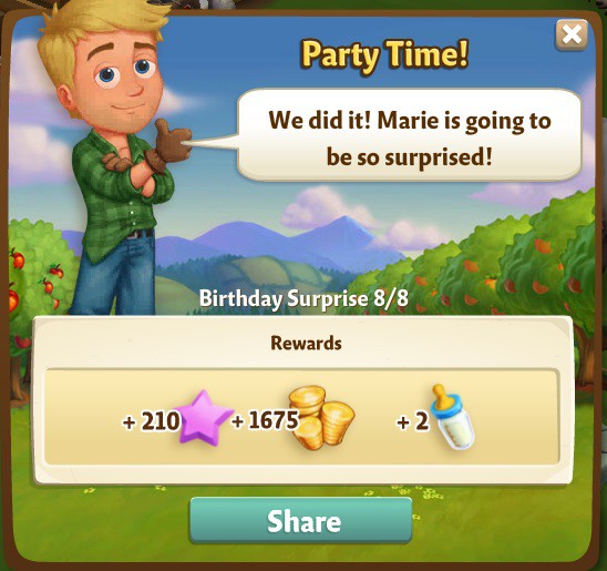 farmville 2 birthday surprise: pink perfection rewards, bonus