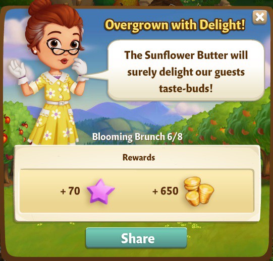 farmville 2 blooming brunch: plated flowers rewards, bonus