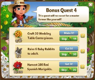 farmville 2 bonus challenge: bonus quest 4 rewards, bonus