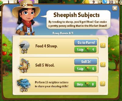 farmville 2 bossy beasts: sheepish subjects rewards, bonus