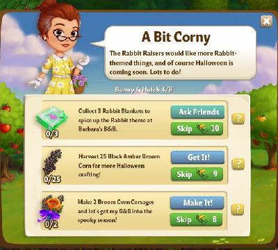 farmville 2 bunny and hutch: a bit corny rewards, bonus