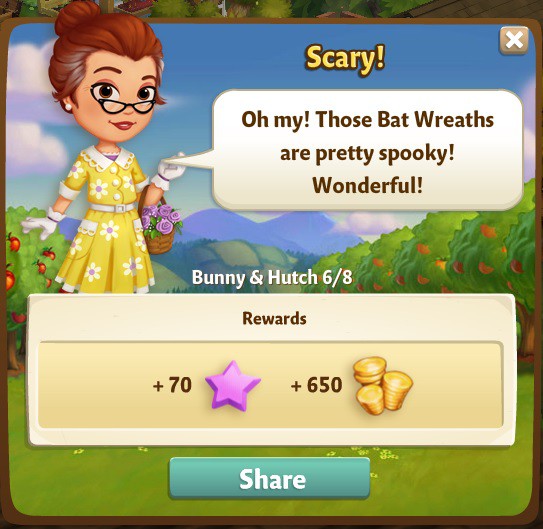 farmville 2 bunny and hutch: bat an eye rewards, bonus
