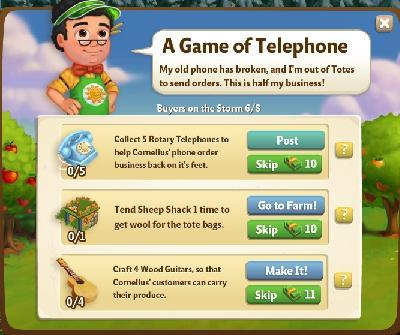 farmville 2 buyers in the storm: a game of telephone rewards, bonus