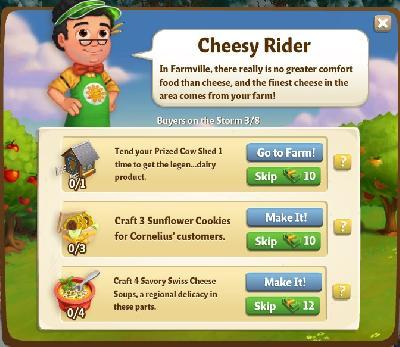 farmville 2 buyers in the storm: cheesy rider rewards, bonus