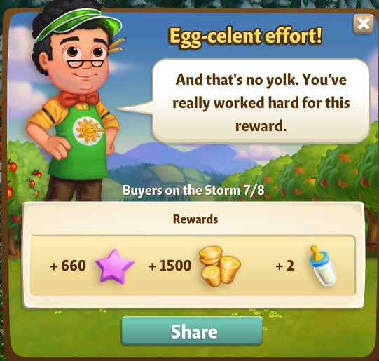 farmville 2 buyers in the storm: sending an egg sample rewards, bonus
