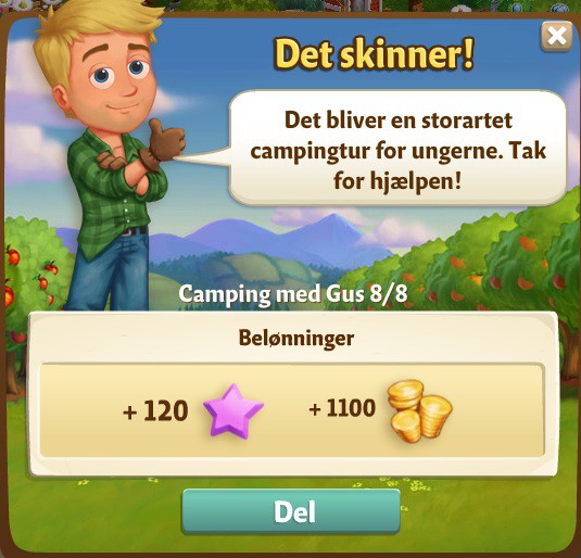 farmville 2 camping with gus: sunny days ahead rewards, bonus