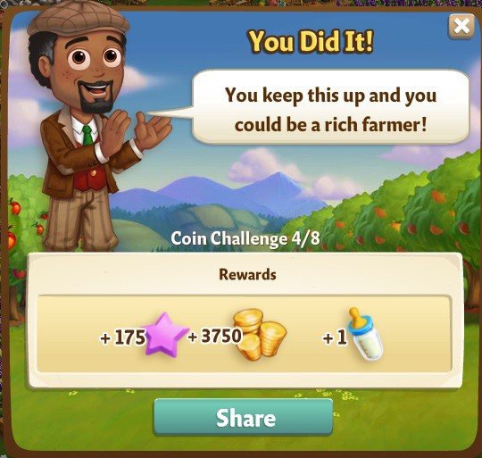 farmville 2 coin challenge: heirloom coin rewards, bonus