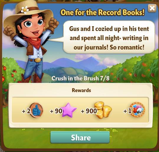farmville 2 crush in the brush: a little book by the brook rewards, bonus