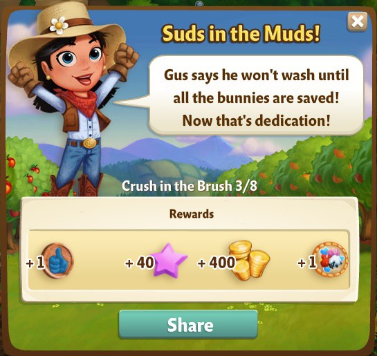 farmville 2 crush in the brush: bubbles on the double rewards, bonus