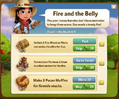 farmville 2 crush in the brush: fire and the belly rewards, bonus