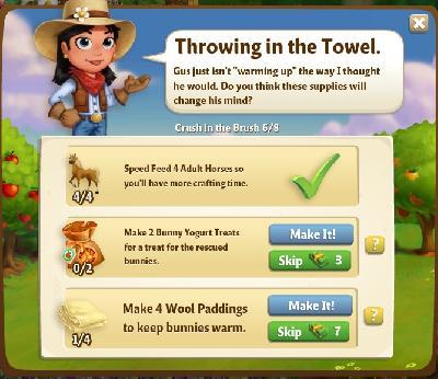 farmville 2 crush in the brush: throwing in the towel rewards, bonus