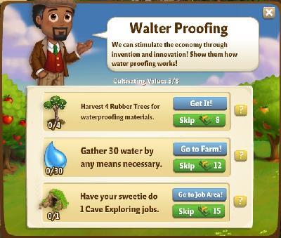 farmville 2 cultivating values: walter proofing rewards, bonus