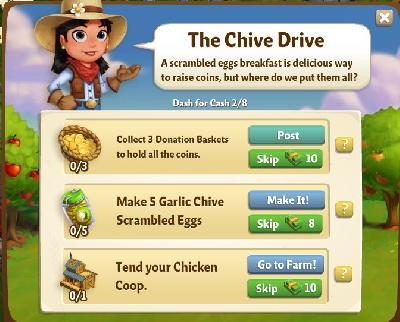 farmville 2 dash for cash: the chive drive rewards, bonus