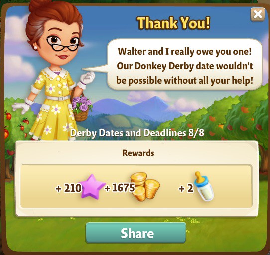 farmville 2 derby dates and deadlines: odds and ends rewards, bonus