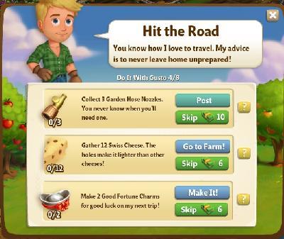 farmville 2 do it with gusto: hit the road rewards, bonus