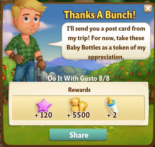 farmville 2 do it with gusto: treats for my sweet rewards, bonus