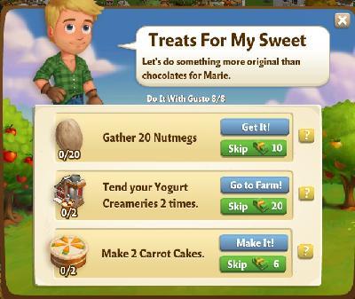 farmville 2 do it with gusto: treats for my sweet rewards, bonus