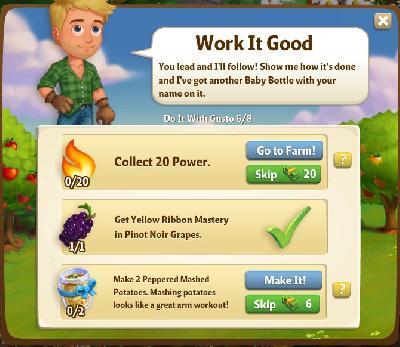 farmville 2 do it with gusto: work it good rewards, bonus