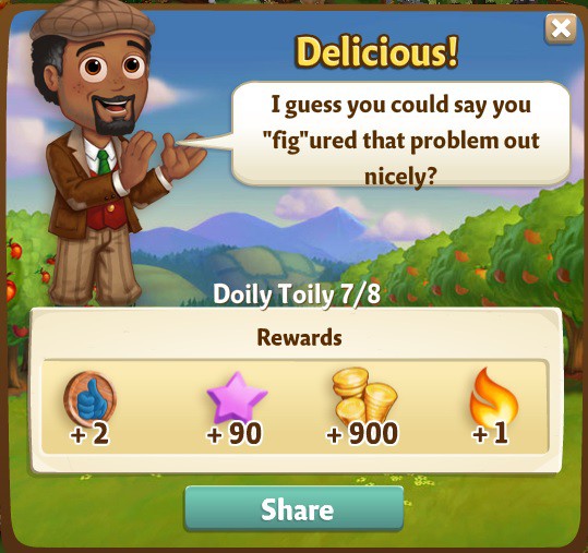 farmville 2 doily toily: icing on the cake rewards, bonus