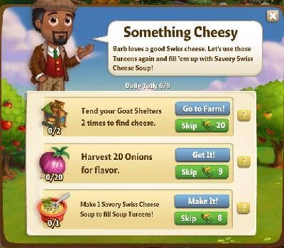 farmville 2 doily toily: something cheesy rewards, bonus