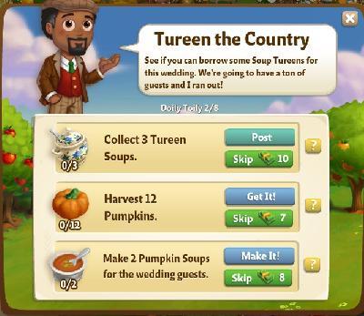 farmville 2 doily toily: tureen the country rewards, bonus
