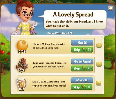 farmville 2 down with that: a lovely spread rewards, bonus