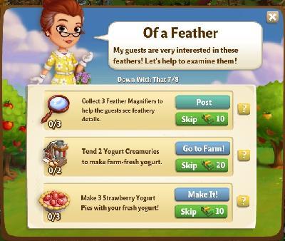 farmville 2 down with that: of a feather rewards, bonus