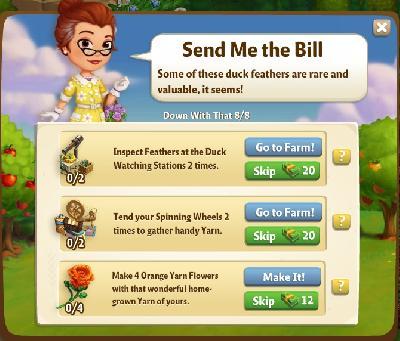 farmville 2 down with that: send me the bill rewards, bonus